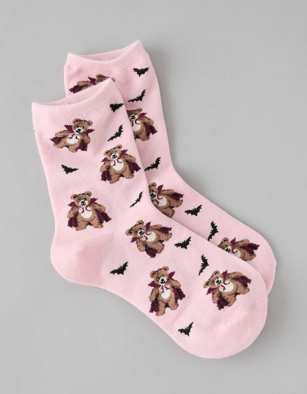 AE Graphic Cropped Crew Socks