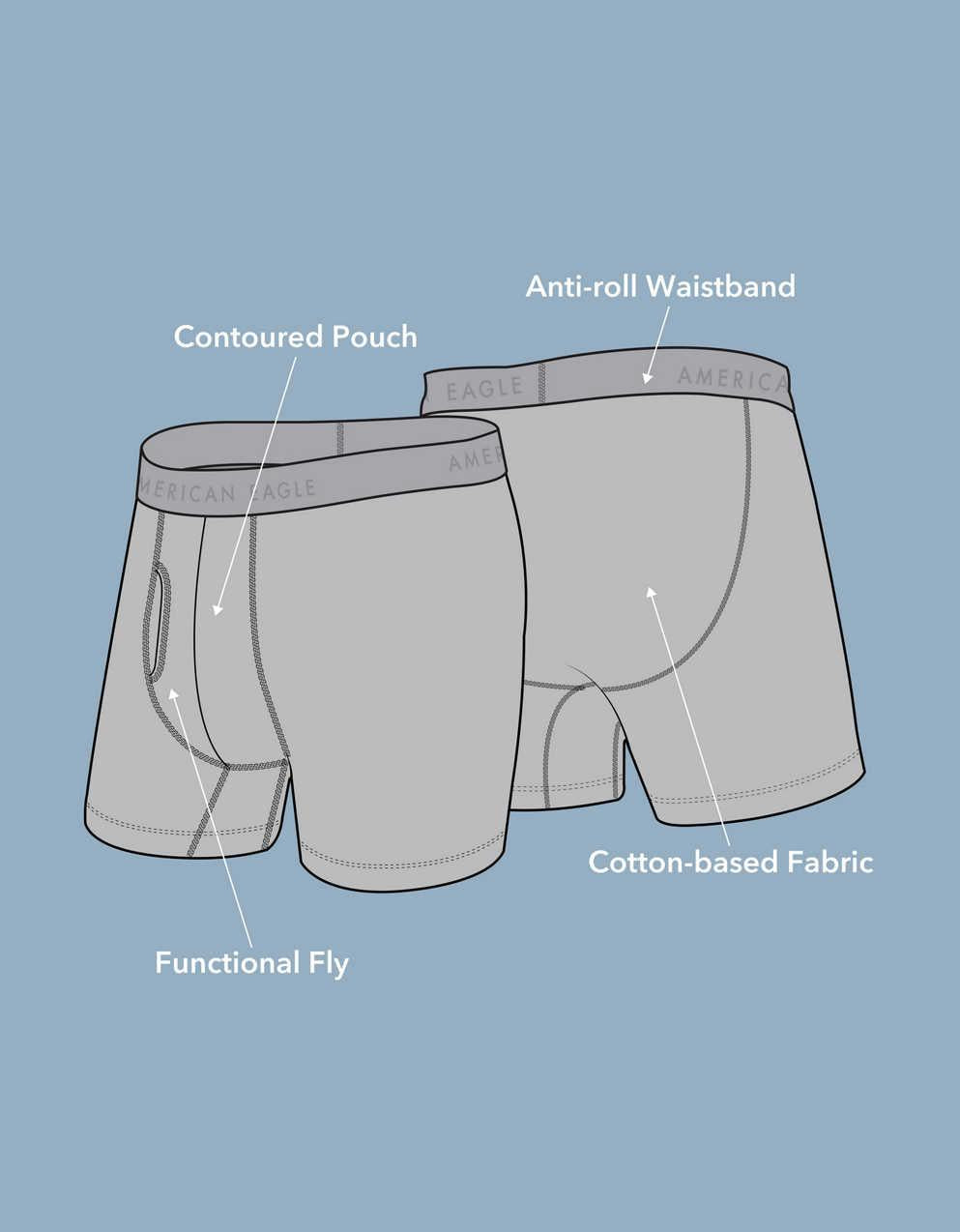 AEO 男士萬聖節 6' 經典棉質平角內褲