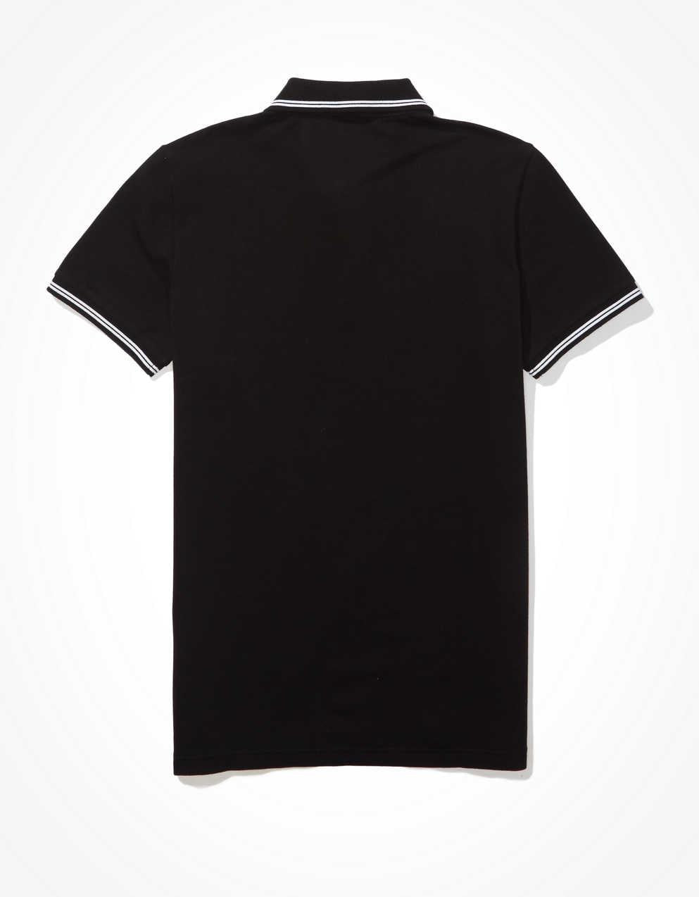 AE 修身 Tipped Flex Pique Polo襯衫
