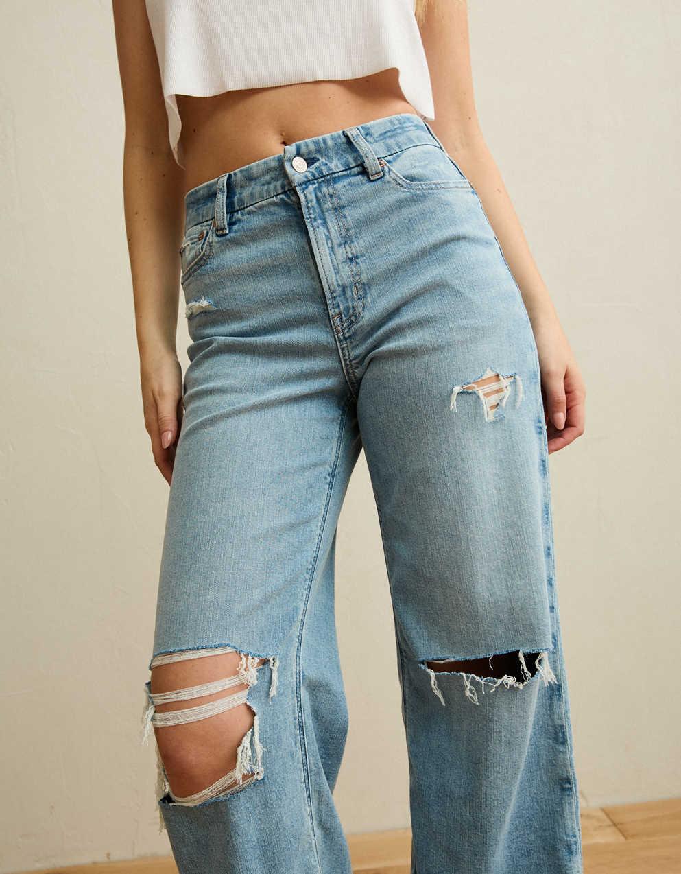 AE Curvy Super High-Waisted Baggy Wide-Leg Jean