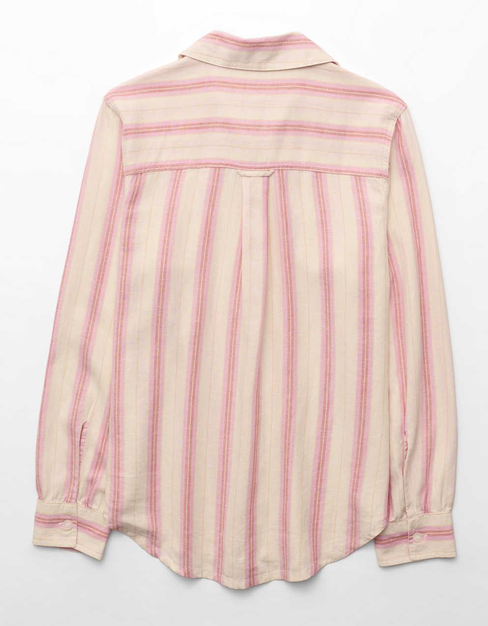 AE Linen-Blend Button-Up Shirt