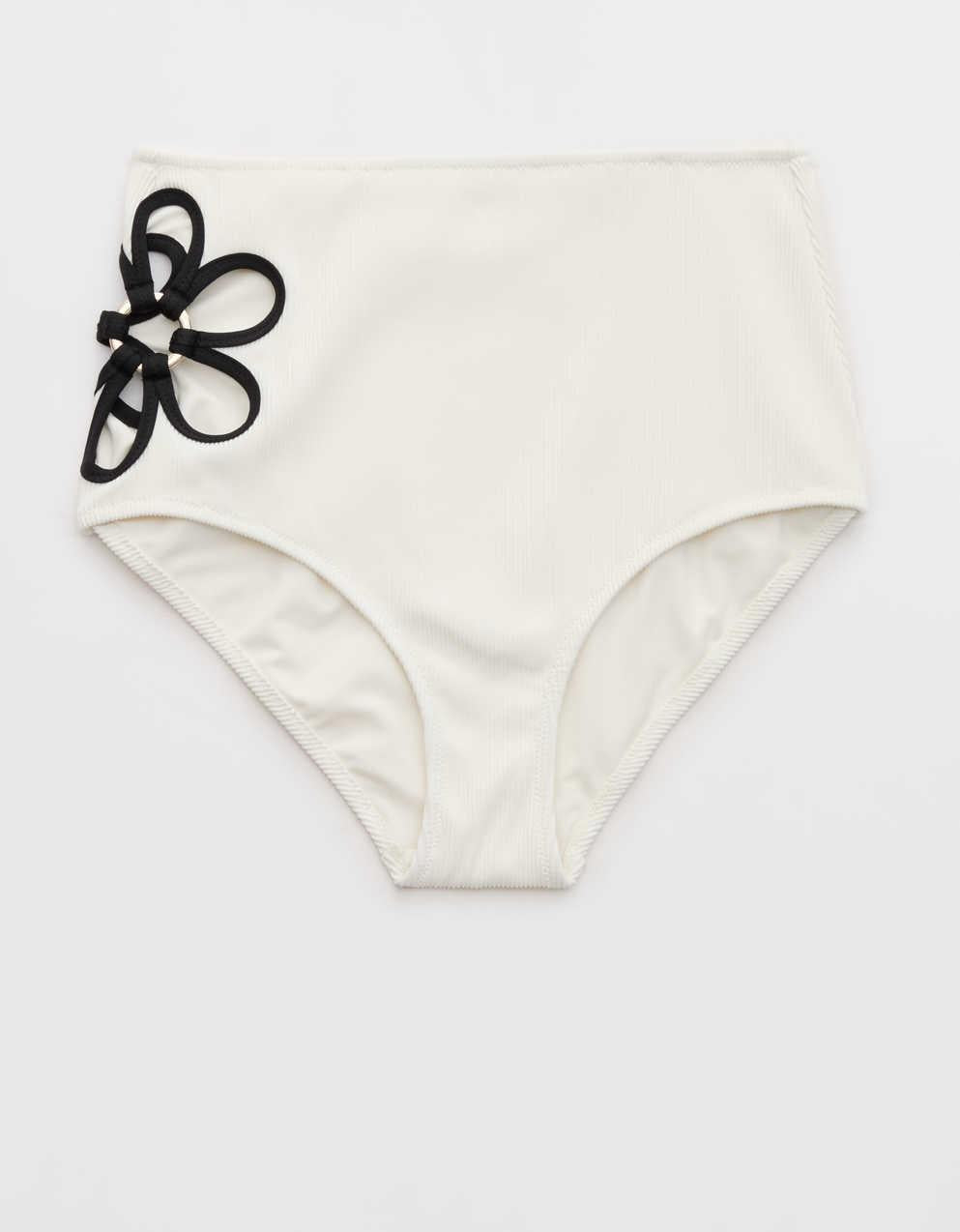 Aerie Daisy 高腰羅紋全覆蓋式比堅尼泳褲