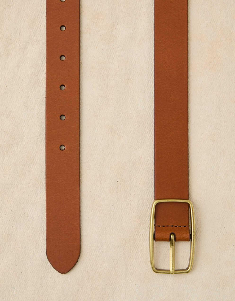 AE Rectangle Buckle Leather Belt