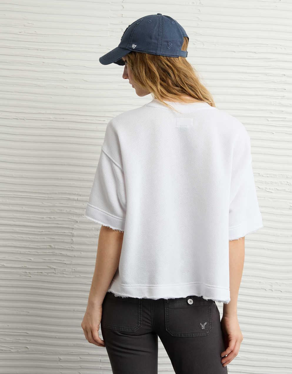 AE Boxy Short-Sleeve Sweatshirt