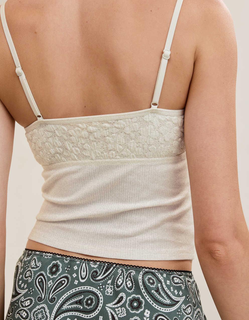 Superchill Cotton Rib Festival Lace Tank Top