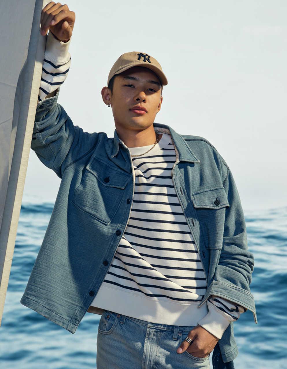AE Laidback Luxe 條紋運動衫