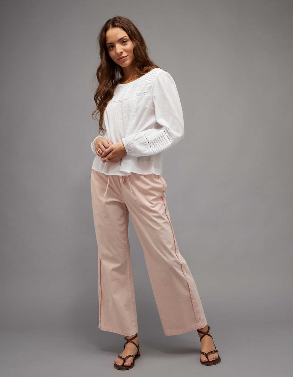AE Lace Long-Sleeve Blouse