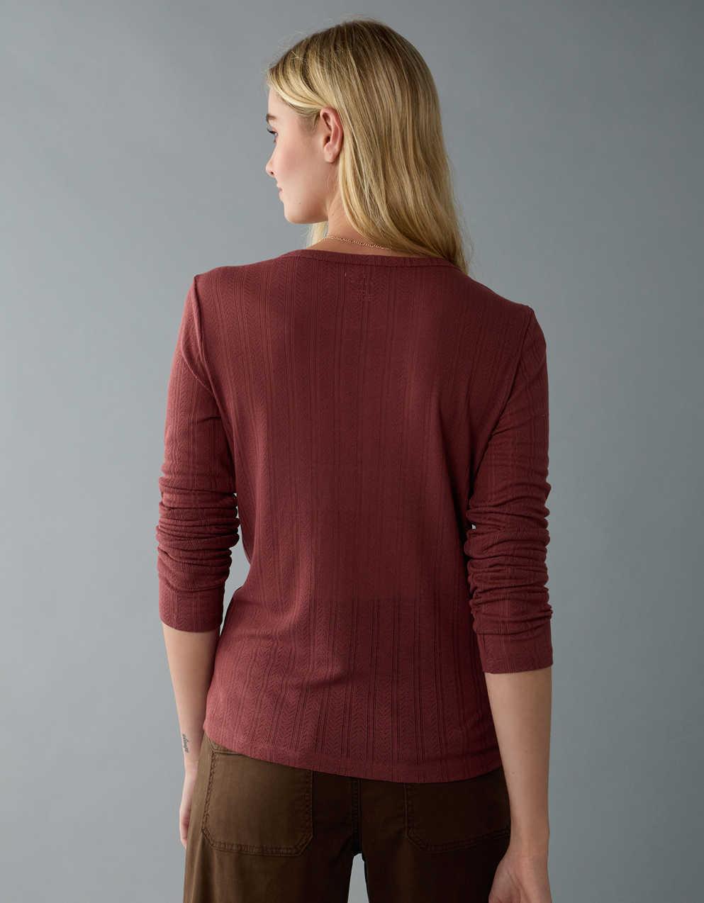 AE Long Sleeve Henley T-Shirt