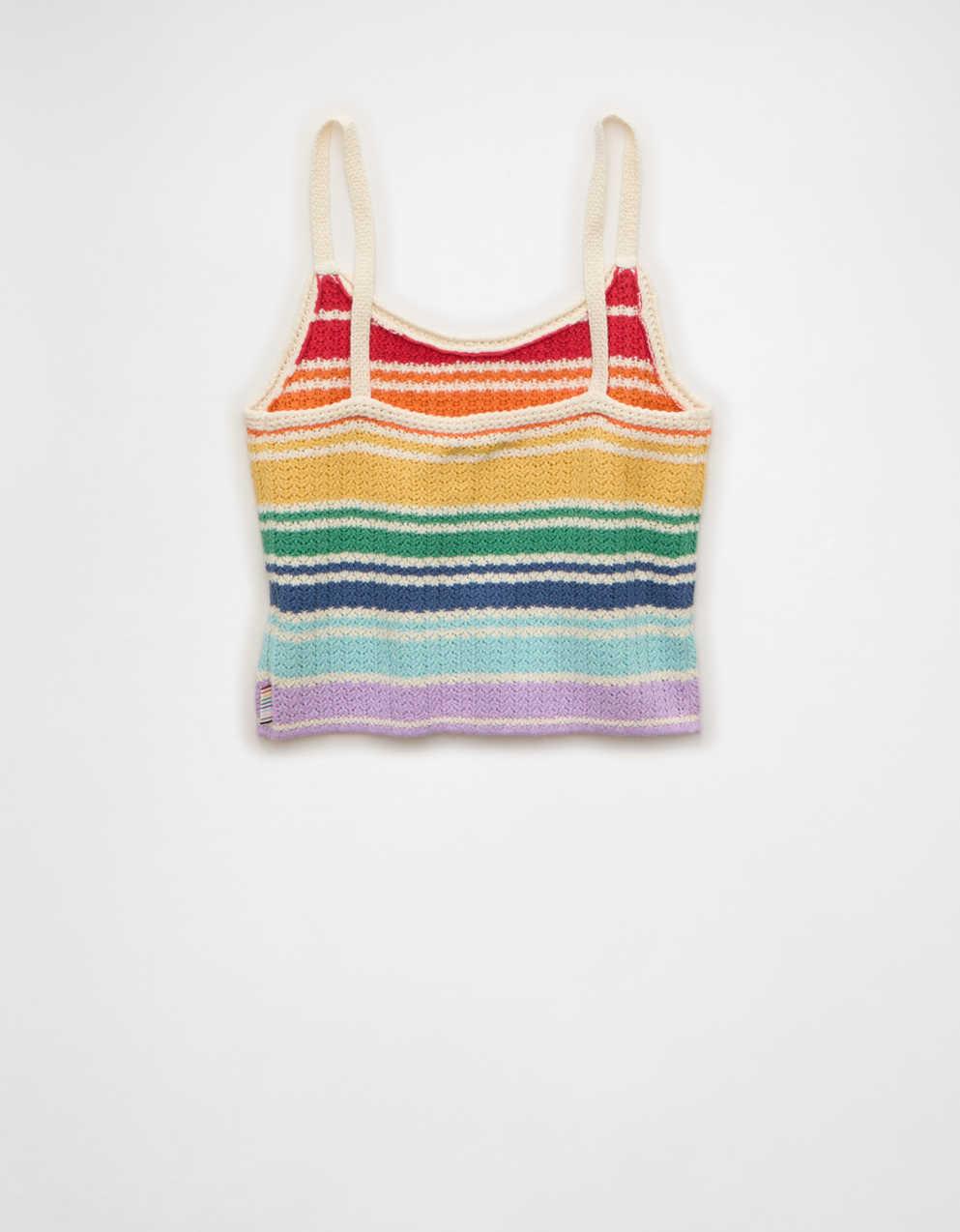 AE Pride Cropped Knit Tank Top