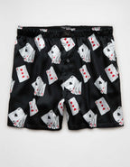 AEO Men's Cards Satin Pocket Boxer Short
