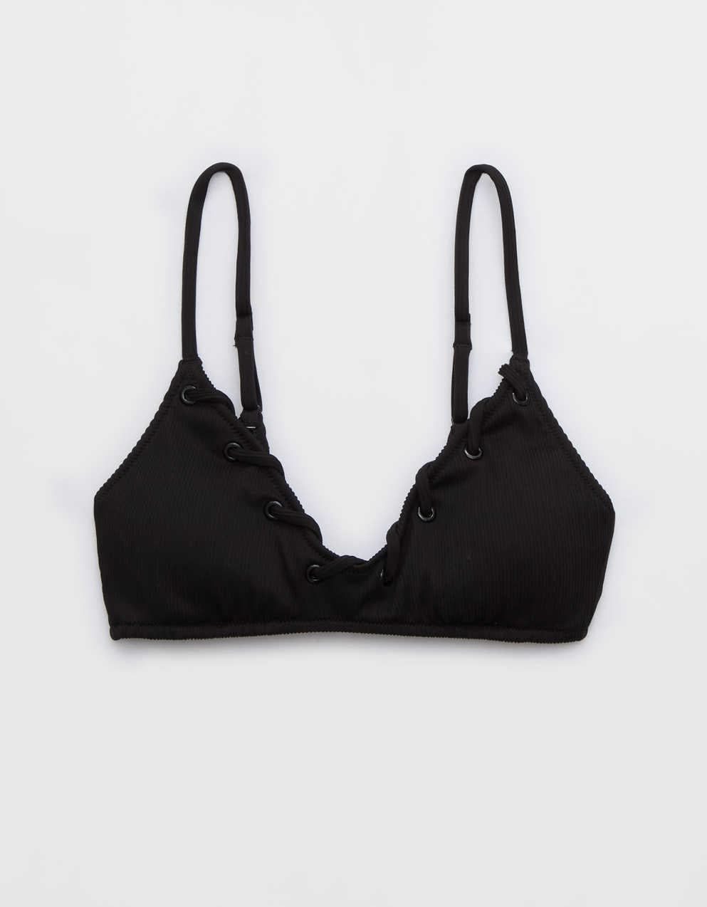 Aerie 羅紋 V 領比基尼上衣