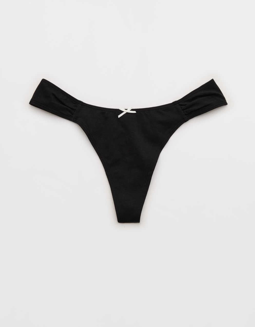 Superchill Cotton Ruched Thong Underwear