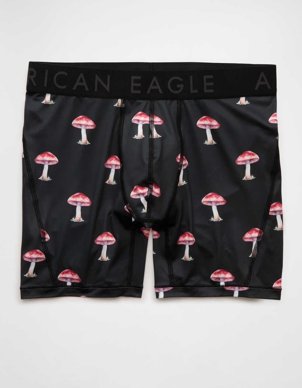 AEO 男士蘑菇圖案 6"彈性平腳內褲
