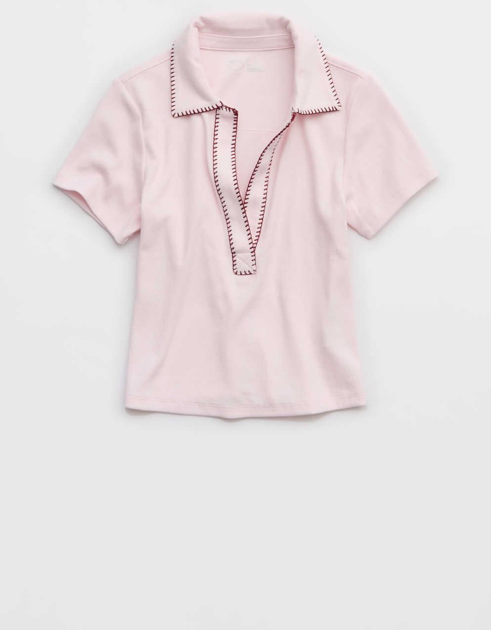 Aerie 短版Polo T 恤