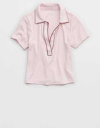 Aerie 短版Polo T 恤