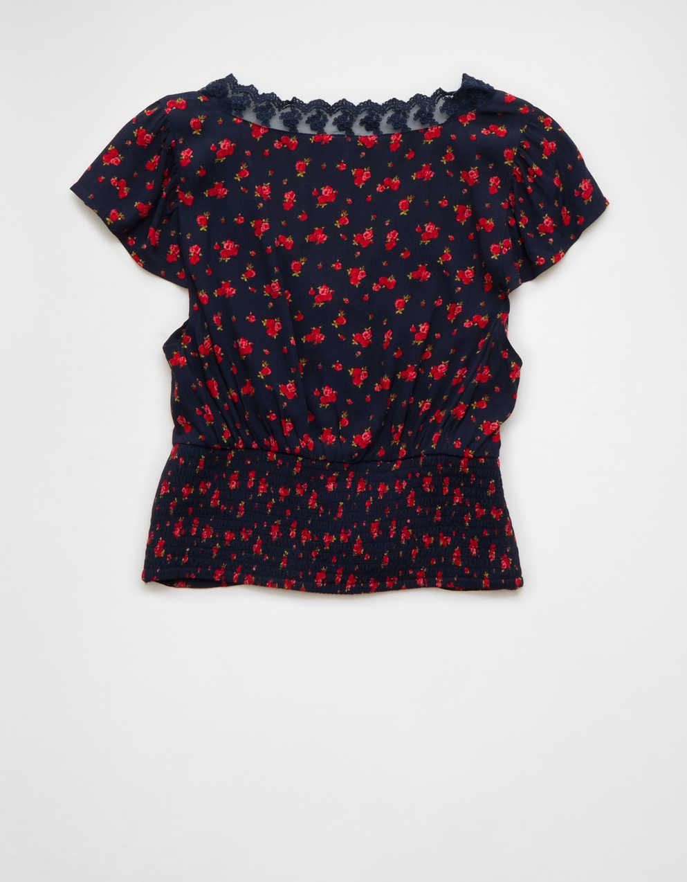 AE Lace Trim Blouse