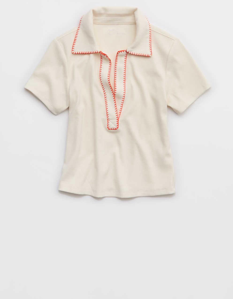 Aerie 短版Polo T 恤