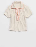 Aerie 短版Polo T 恤