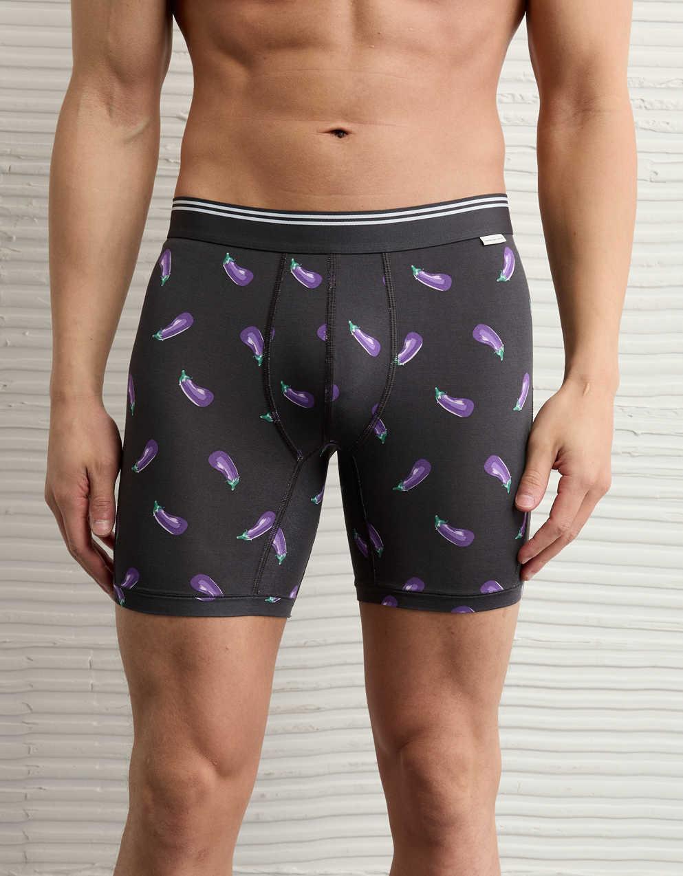 AEO 男士茄子圖案 6' 超柔軟平腳內褲
