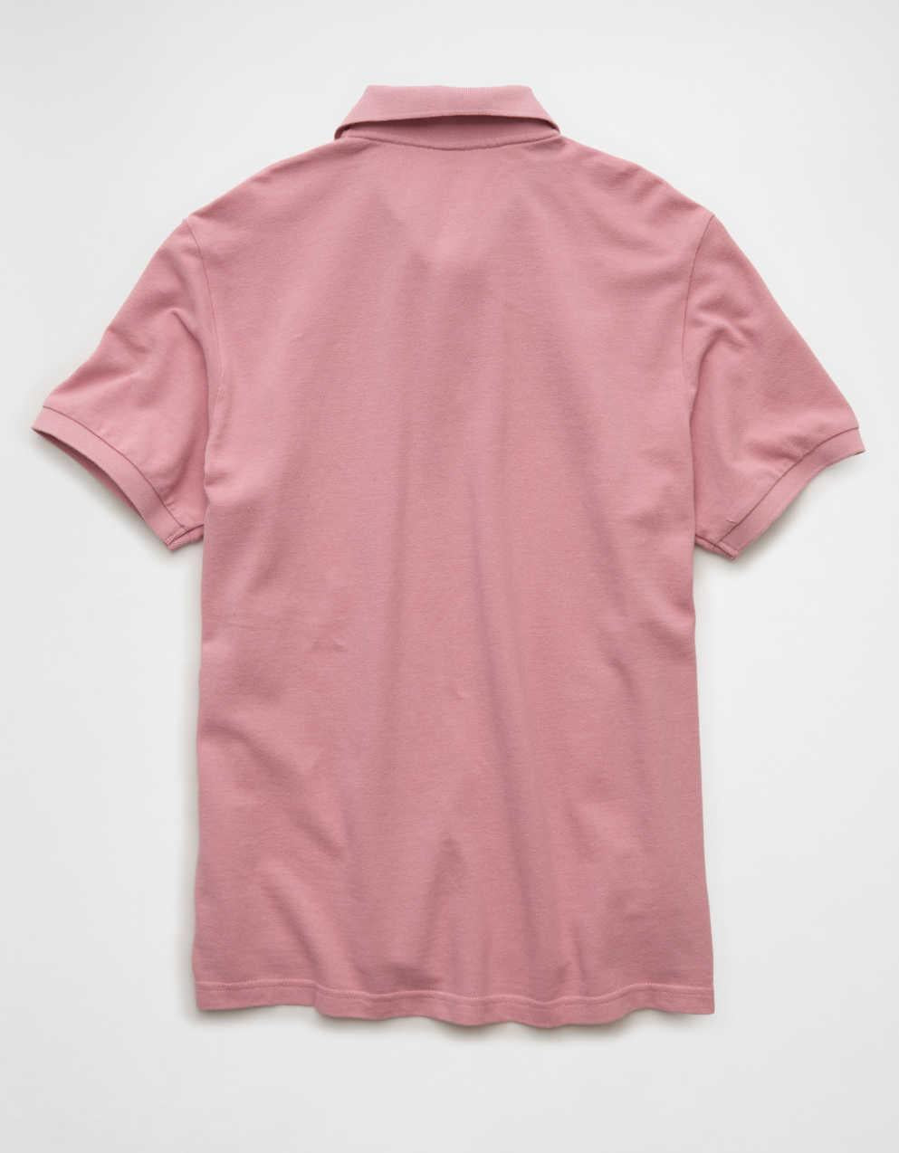 AE Standard Fit Pop Logo Pique Polo Shirt