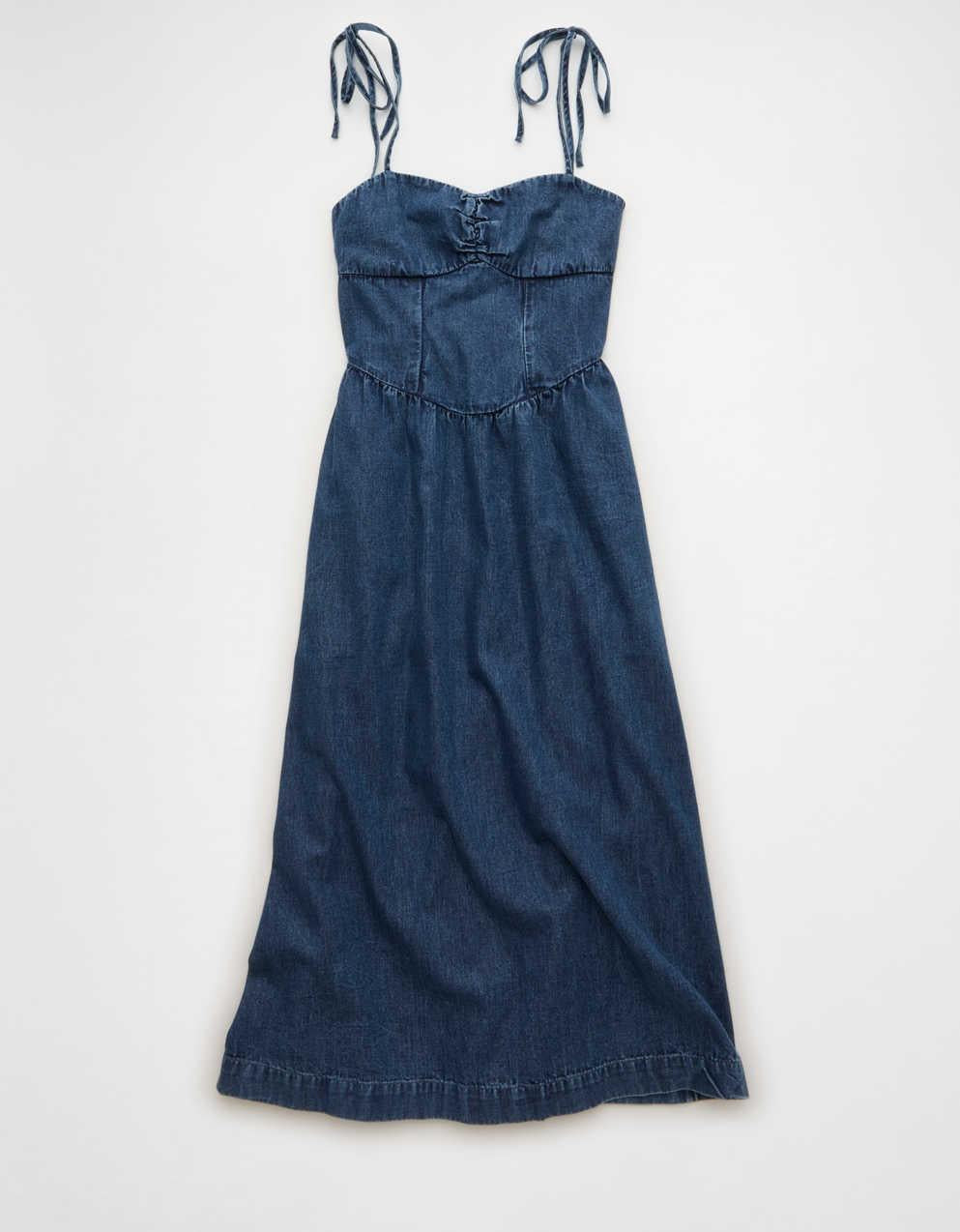 AE Sweetheart 綁帶中長連衣裙