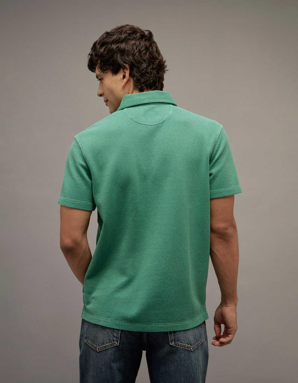 AE 標準版型約翰尼領針織 Polo 衫