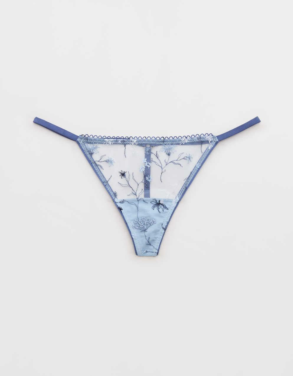 Show Off Embroidery Thong Underwear
