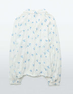 AE Long-Sleeve Smocked Peasant Blouse
