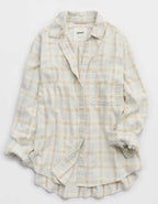 Aerie Anytime Fave 法蘭絨鈕扣羽絨襯衫