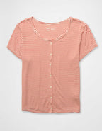 Aerie Real Soft® Ribbed Short Sleeve Cardigan