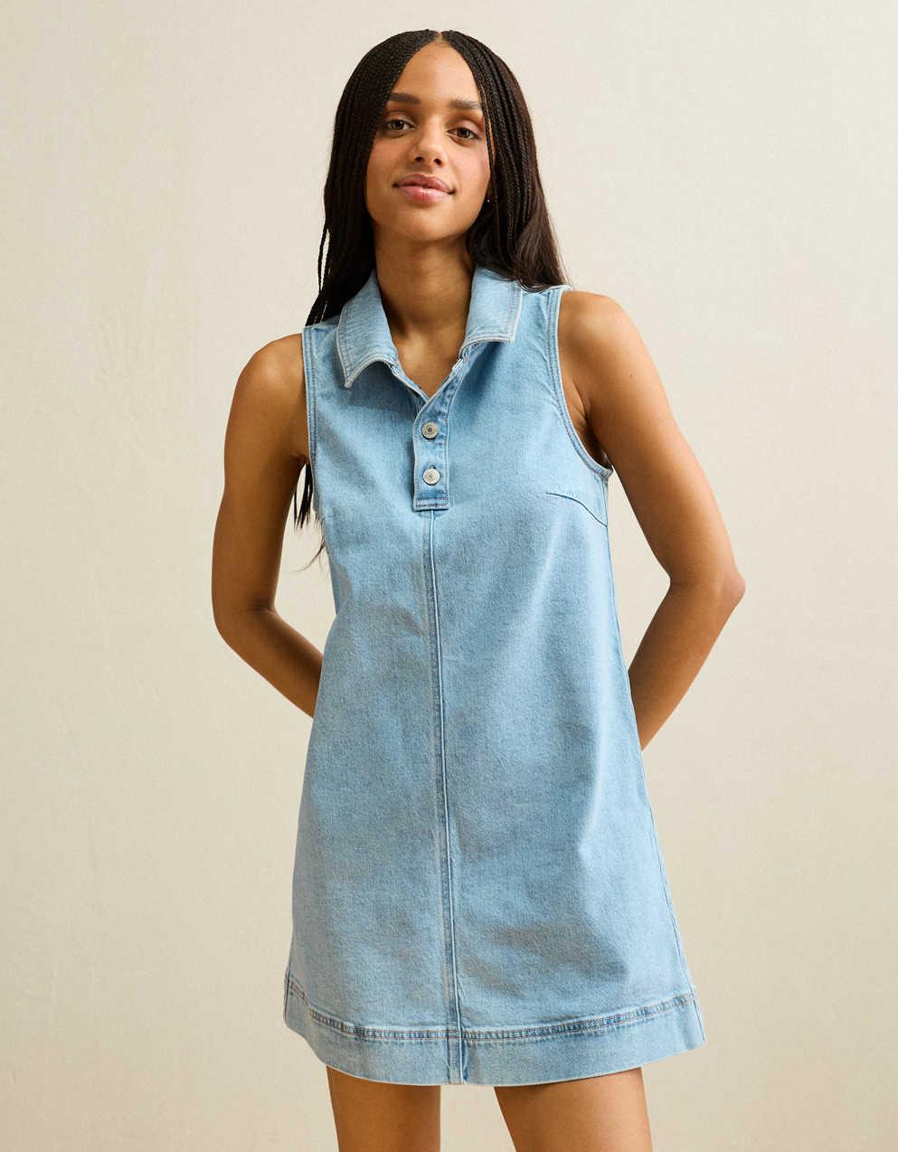 AE Denim Polo Mini Dress