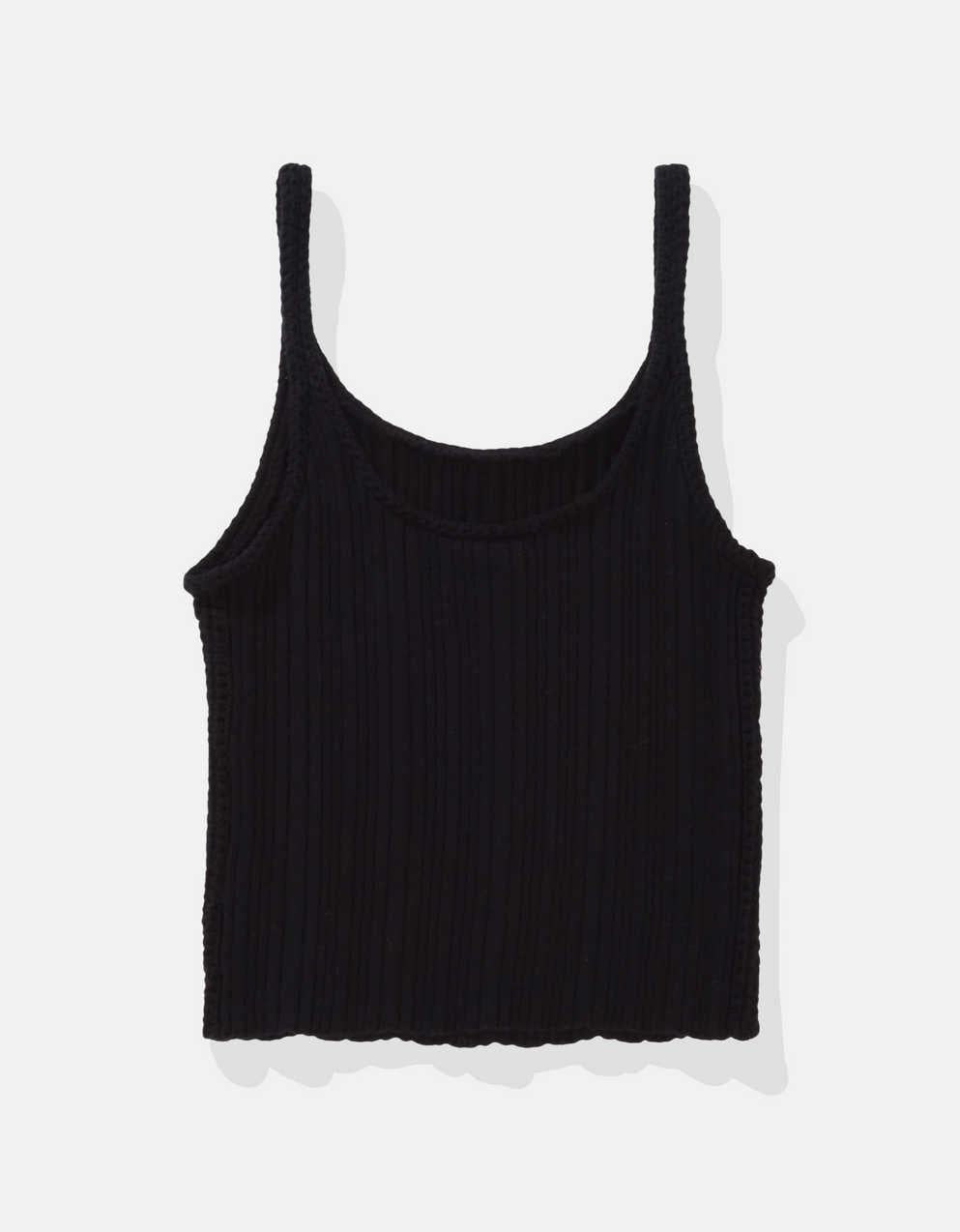 AE Cropped Crochet Tank Top