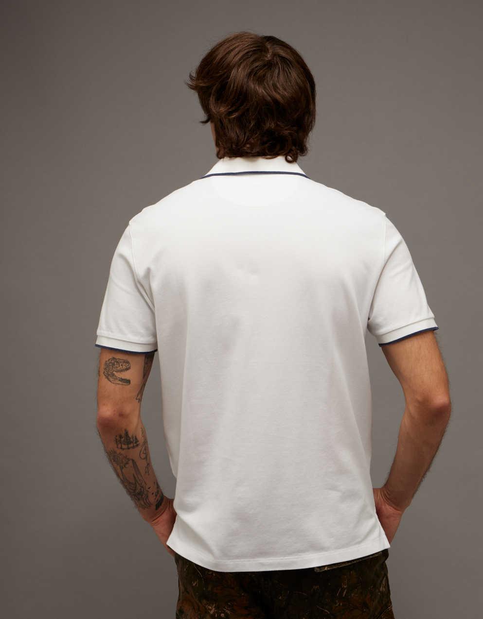 AE Logo Standard Fit Pique Polo Shirt