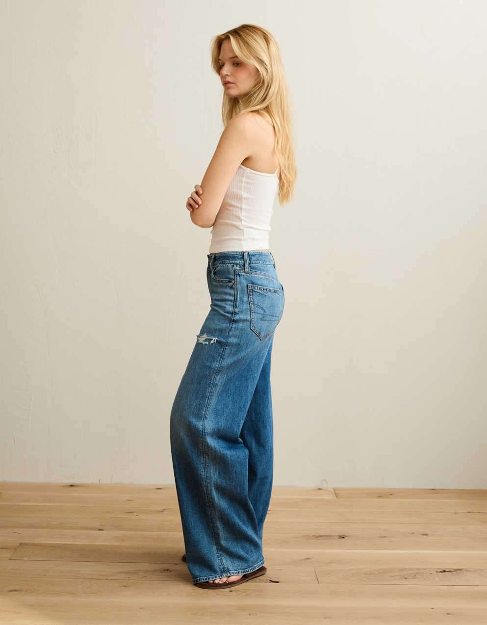 AE Curvy Super High-Waisted Baggy Wide-Leg Jean