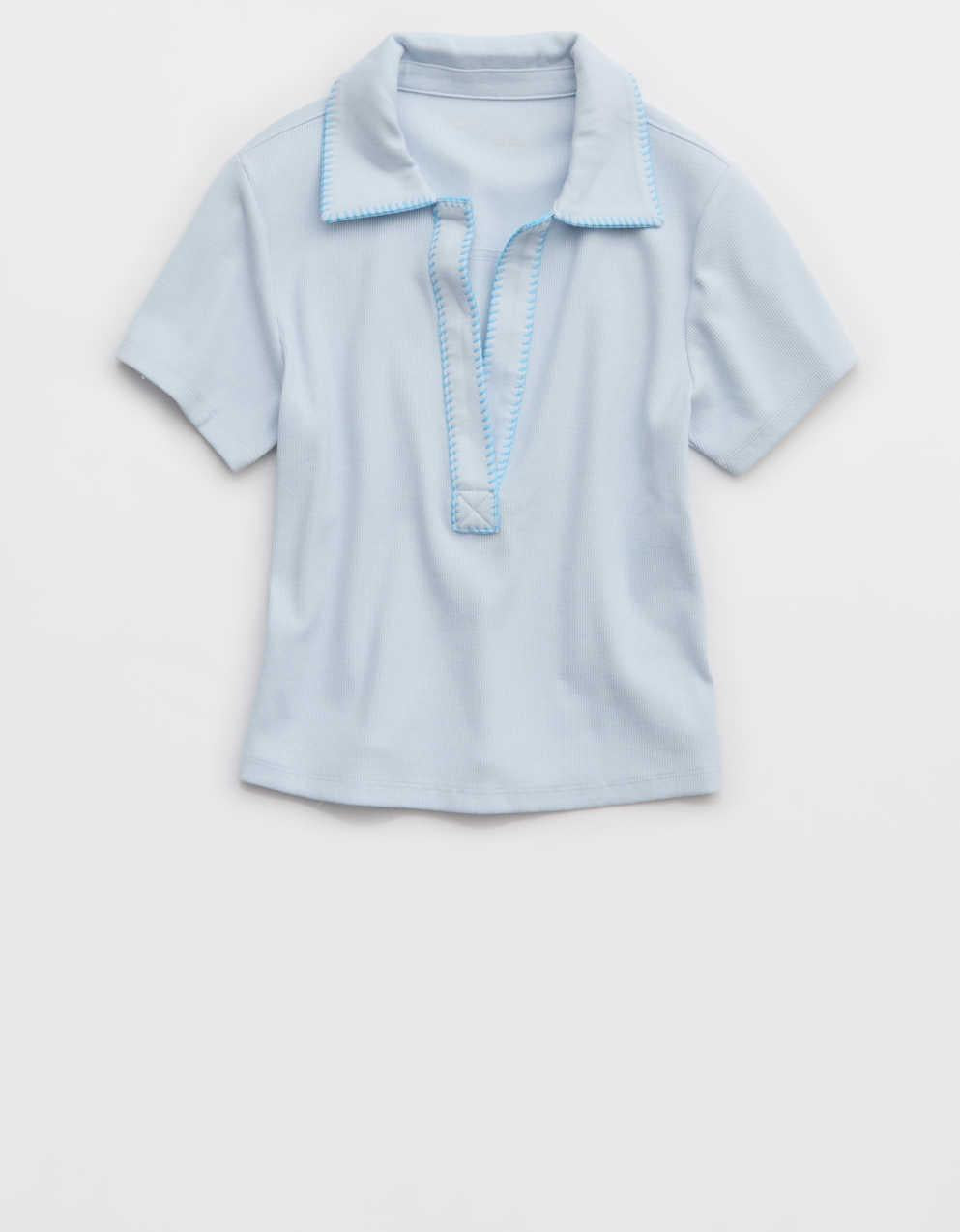 Aerie 短版Polo T 恤