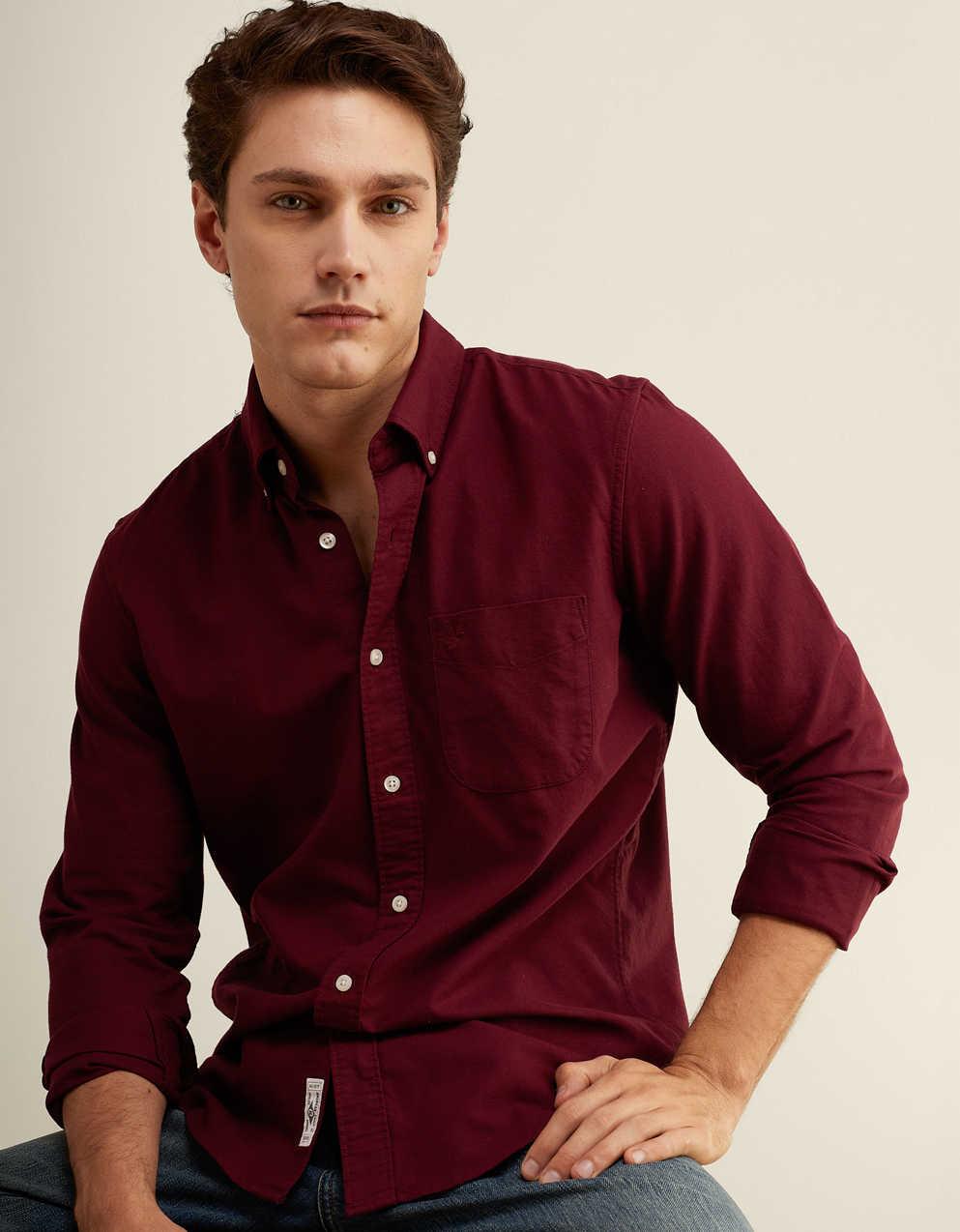 AE Everyday Slim Oxford Button-Up Shirt