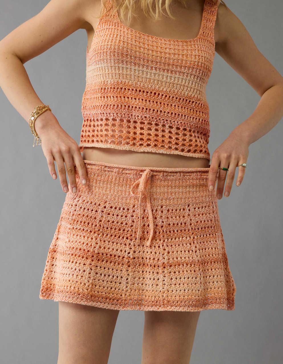 AE High-Waisted Plaid Ruffle Skort