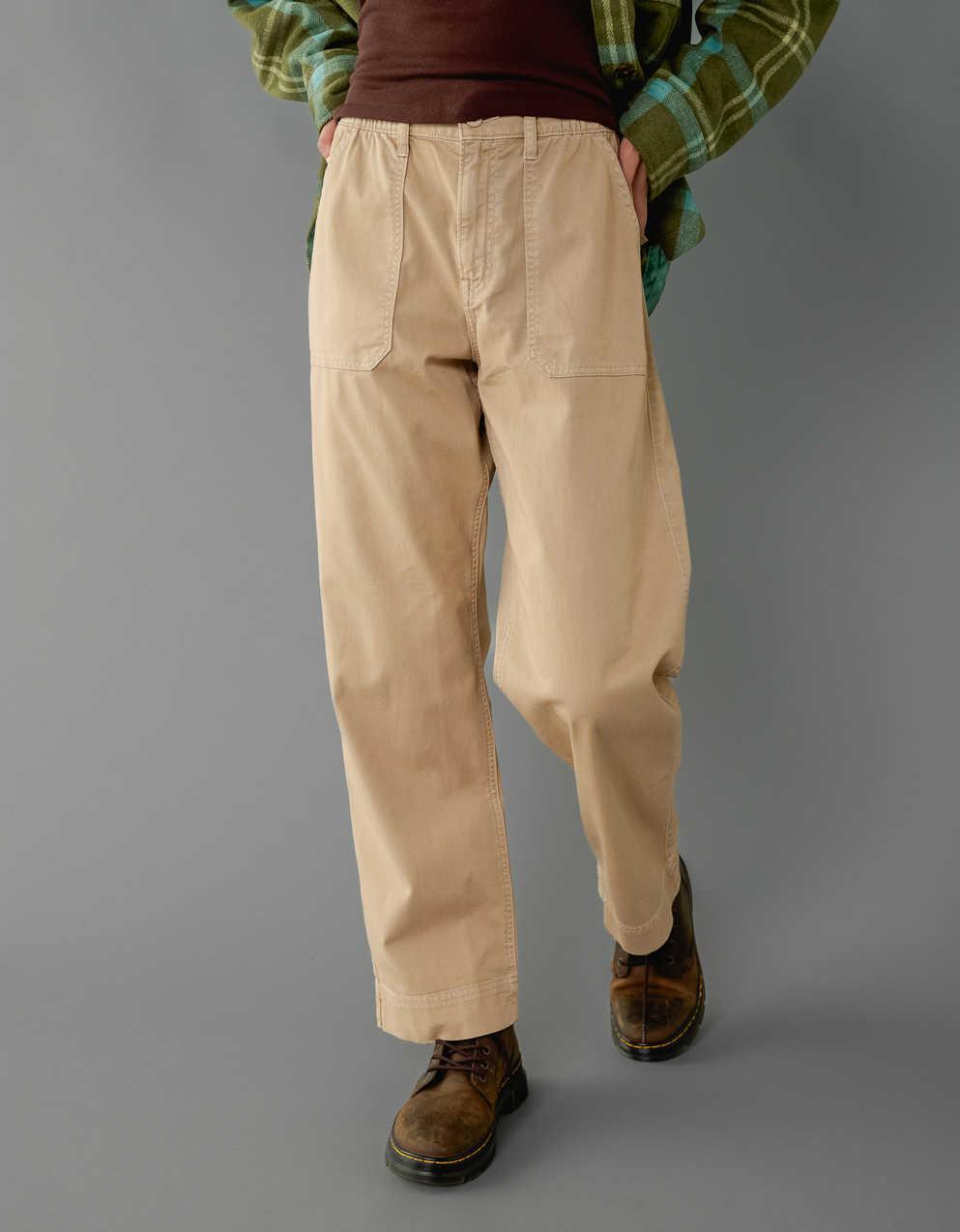 AE Dreamy Drape Stretch Super High-Waisted Baggy Wide-Leg Pant