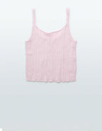 AE Cropped Crochet Tank Top