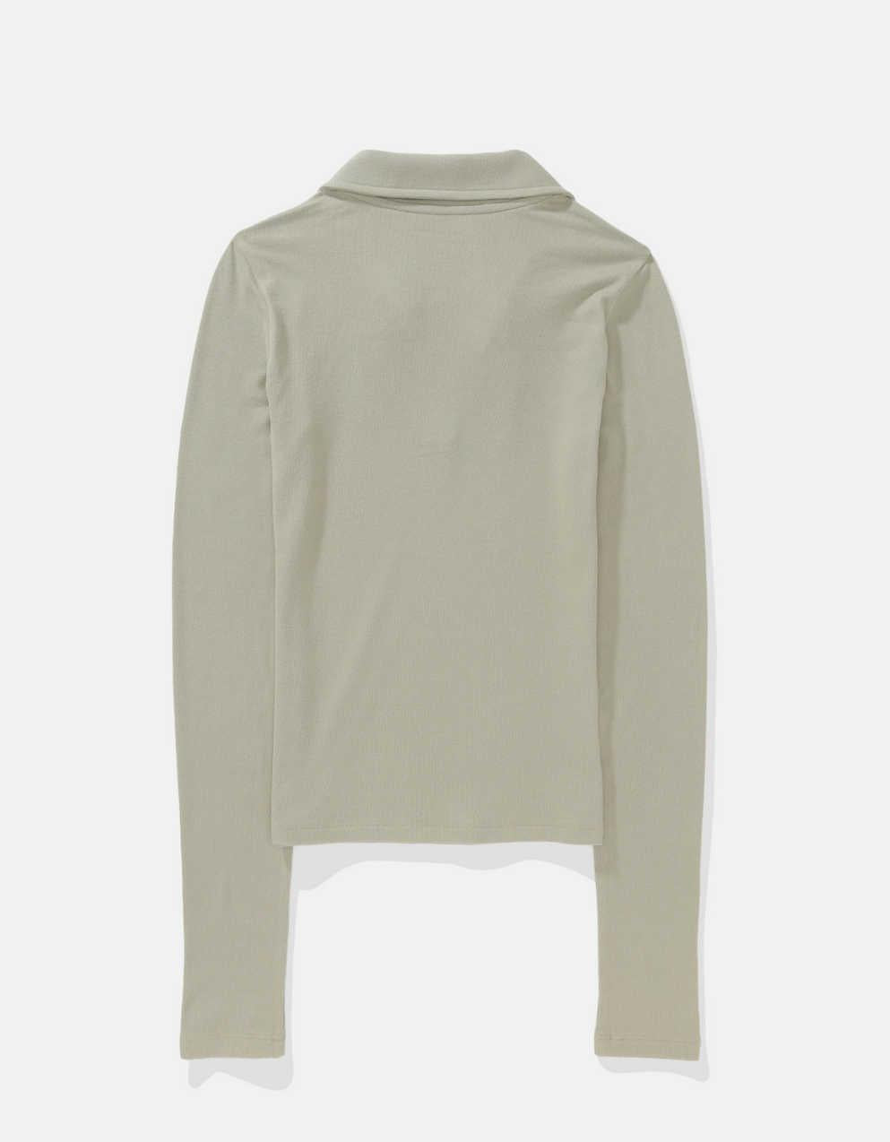 AE 長袖毛絨 Polo T 恤
