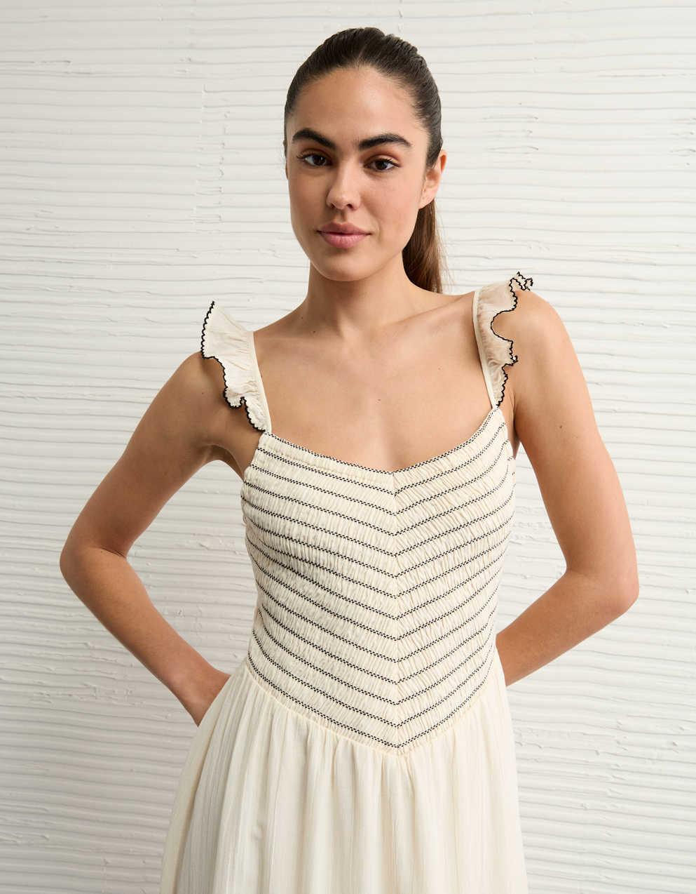 AE Bella Flutter Sleeve Midi Dress
