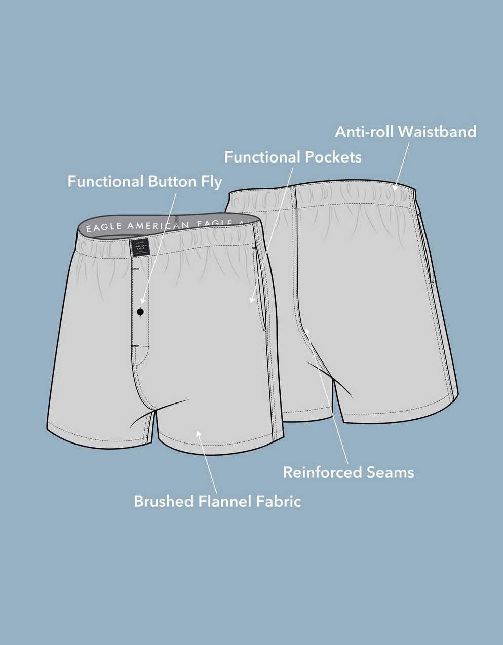 AEO Coca-Cola Flannel Pocket Boxer Short