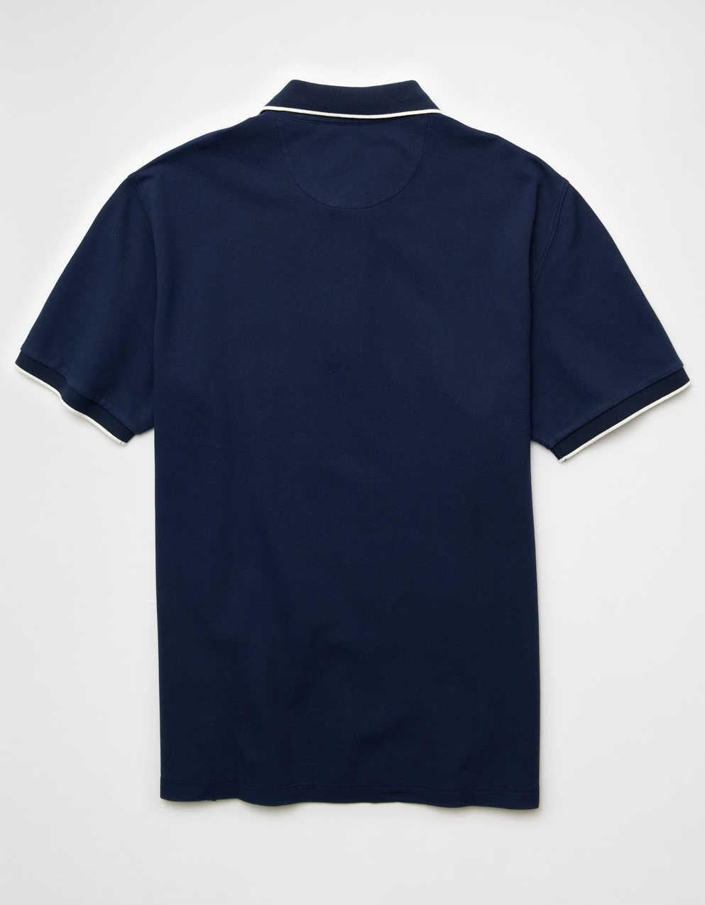 AE Logo Standard Fit Pique Polo Shirt