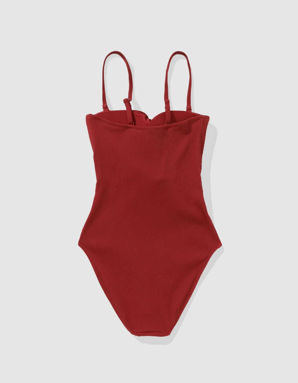 Aerie 羅紋包裹領帶一件式