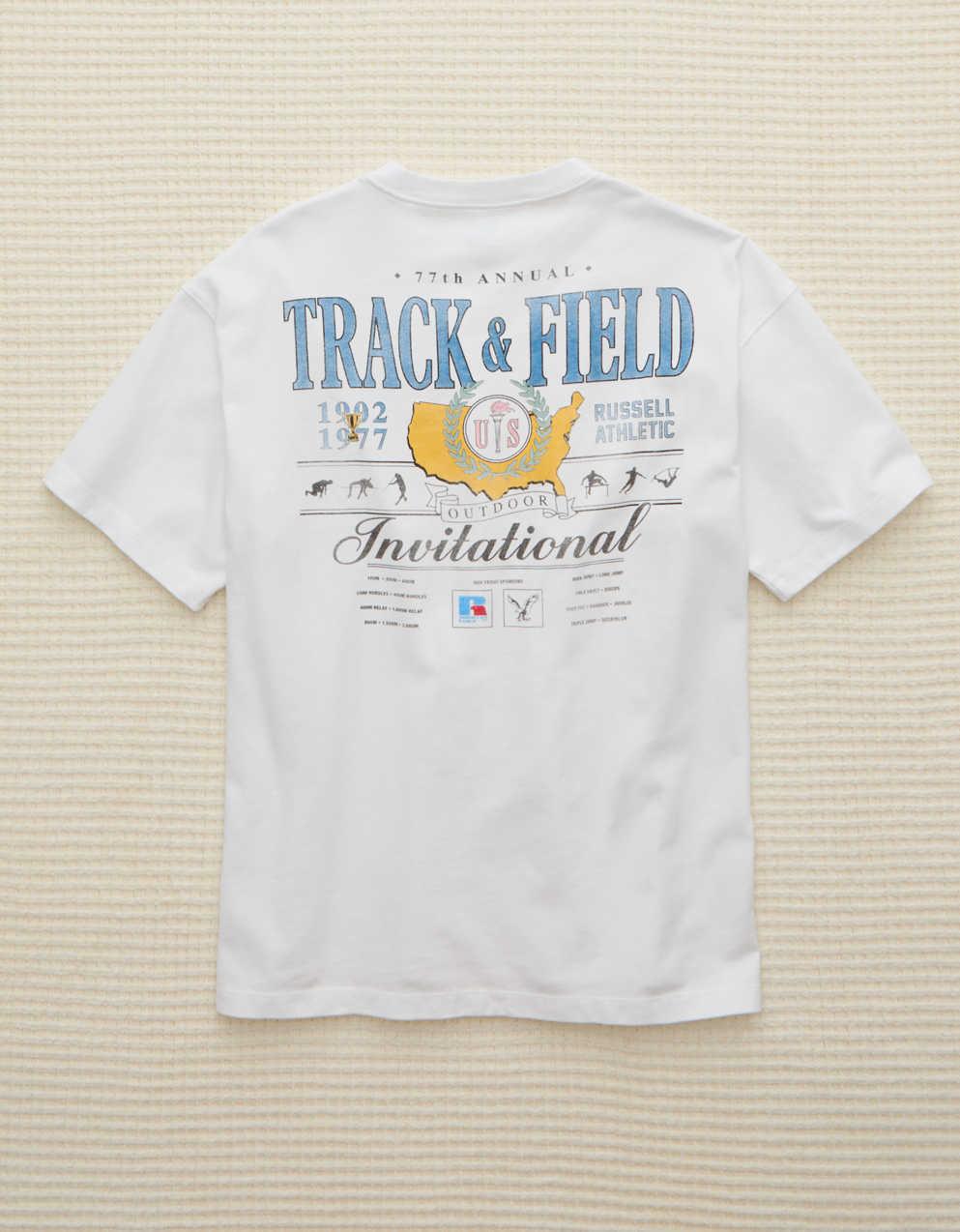 AE x Russell Athletic 重量級田徑圖案 T 恤