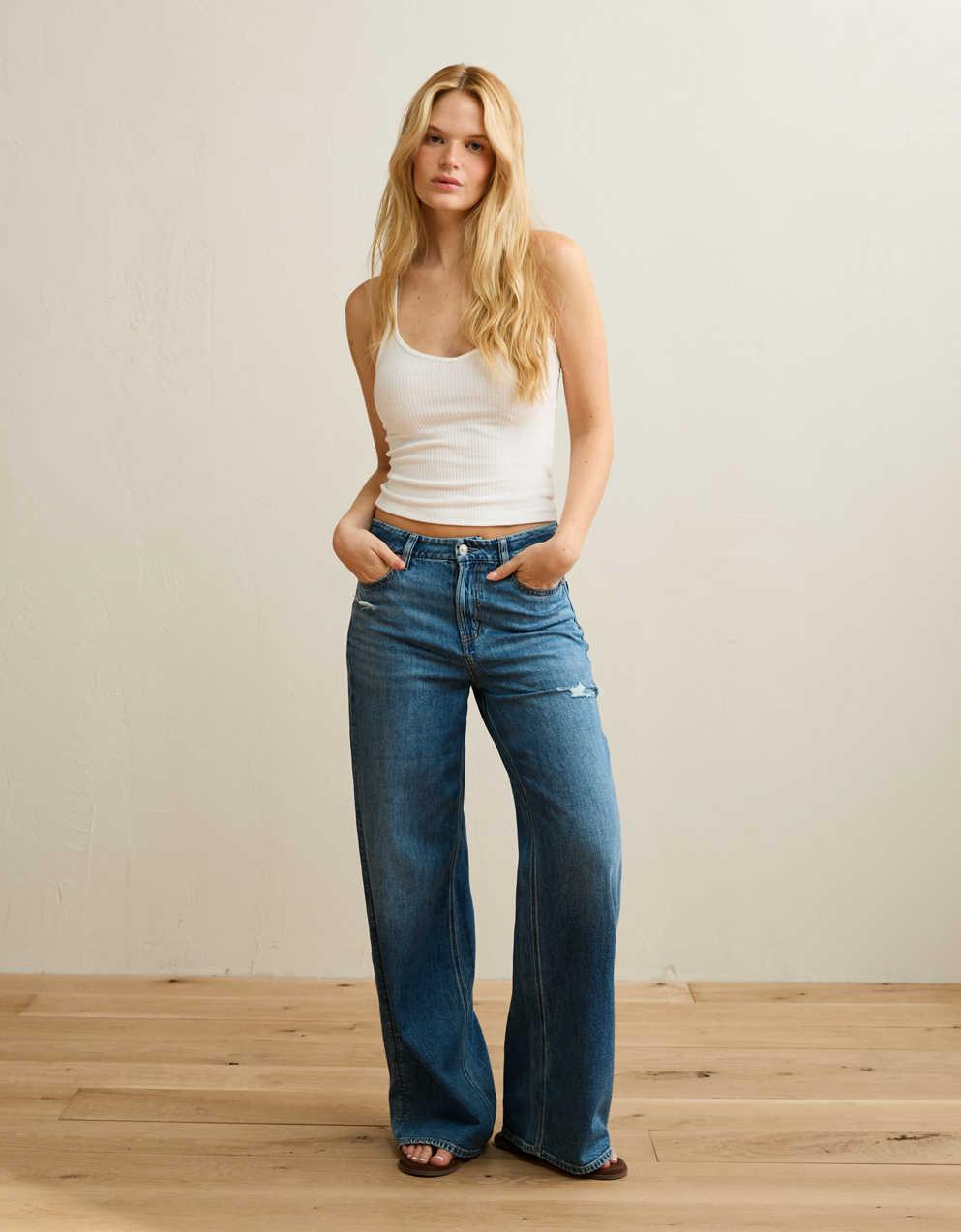 AE Curvy Super High-Waisted Baggy Wide-Leg Jean