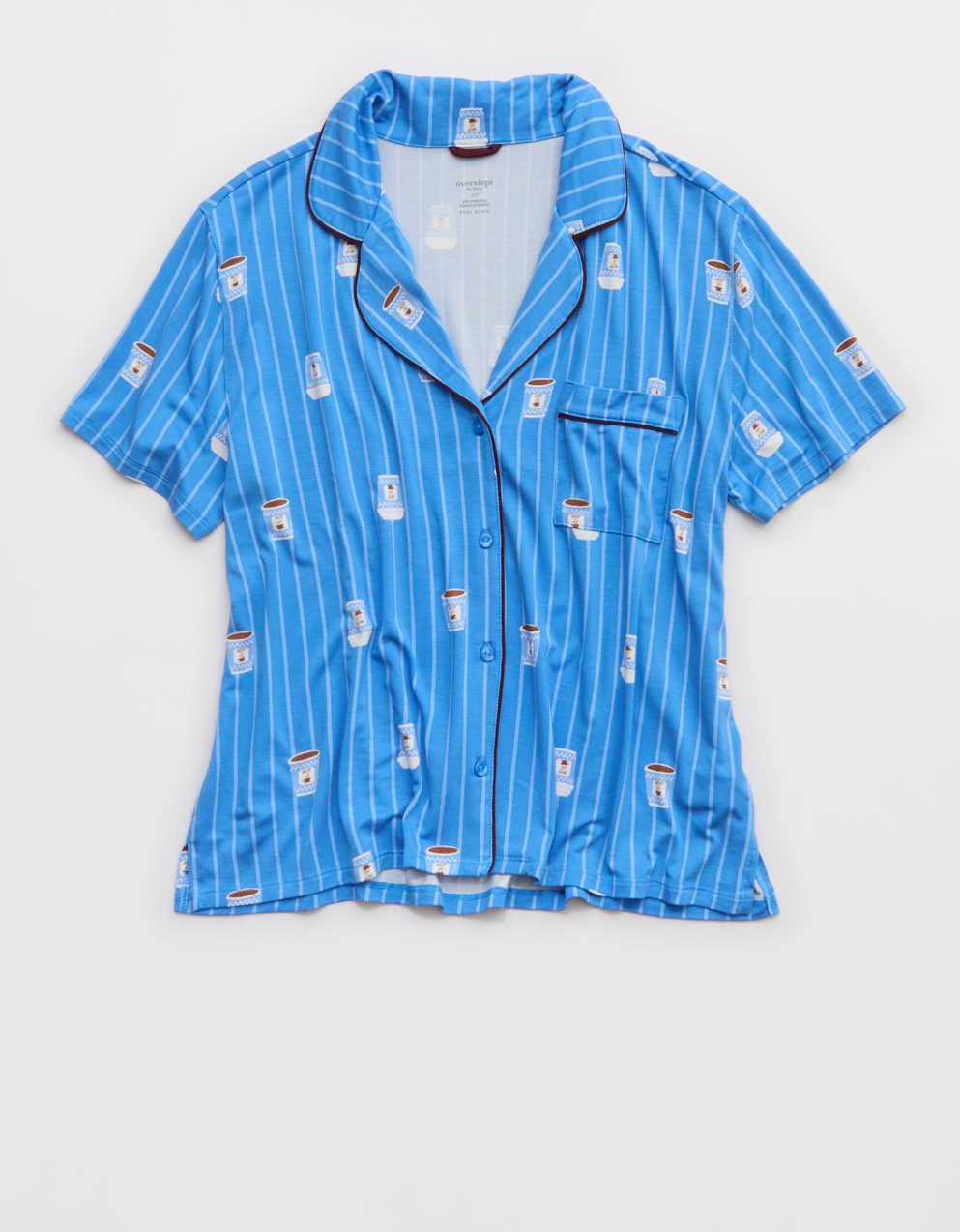 Aerie Real Soft® 短袖睡衣襯衫