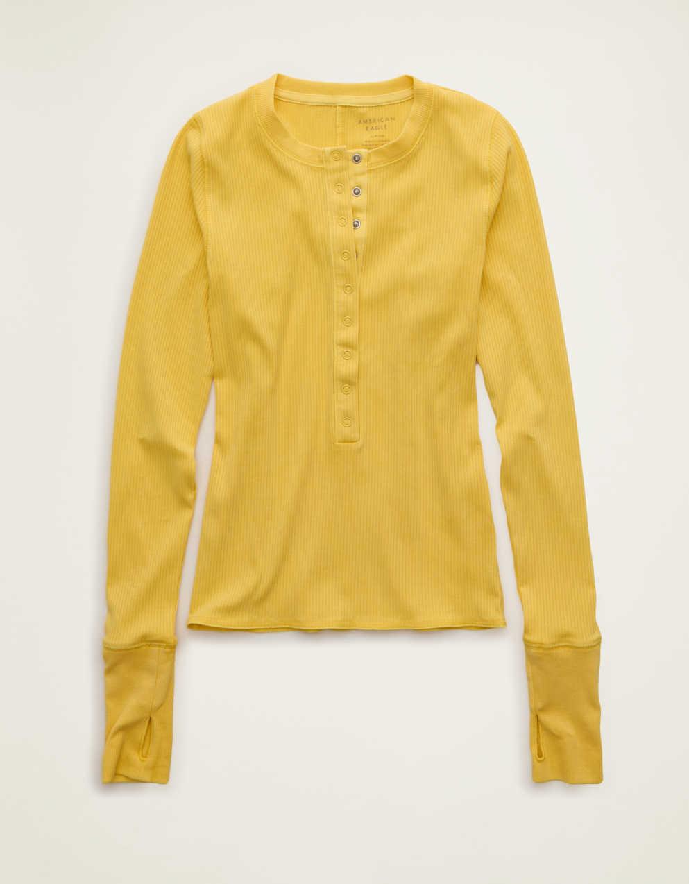 AE Long Sleeve Henley T-Shirt