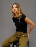 AE V-Neck Textured T-Shirt