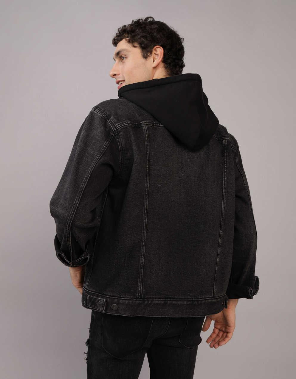 AE Hooded Denim Trucker Jacket